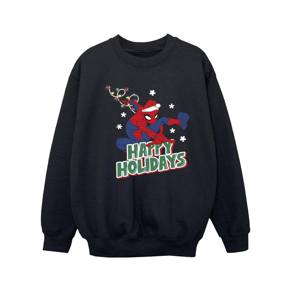 Spider-Man Girls Happy Holidays Sweatshirt