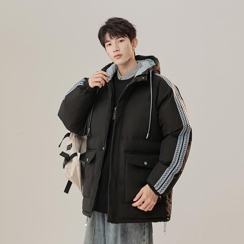 Autumn and winter new cotton-padded men, cotton-padded men, winter coats, hooded thickened cotton-padded clothes