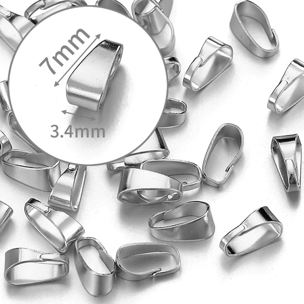 100 Stück 50 Stück Edelstahl Ösenverschluss für Anhänger Charms Verbinder Schnappverschluss Klippverschluss Halskette DIY Schmuckherstellung Zubehör