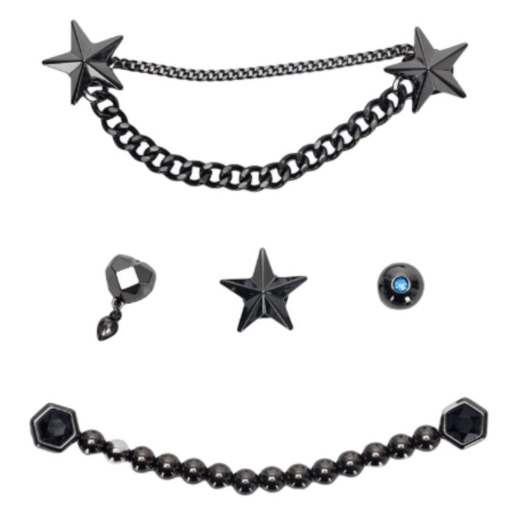 Crocs - Contemporary Design Zinc Alloy Shoe Accessories Unisex Black