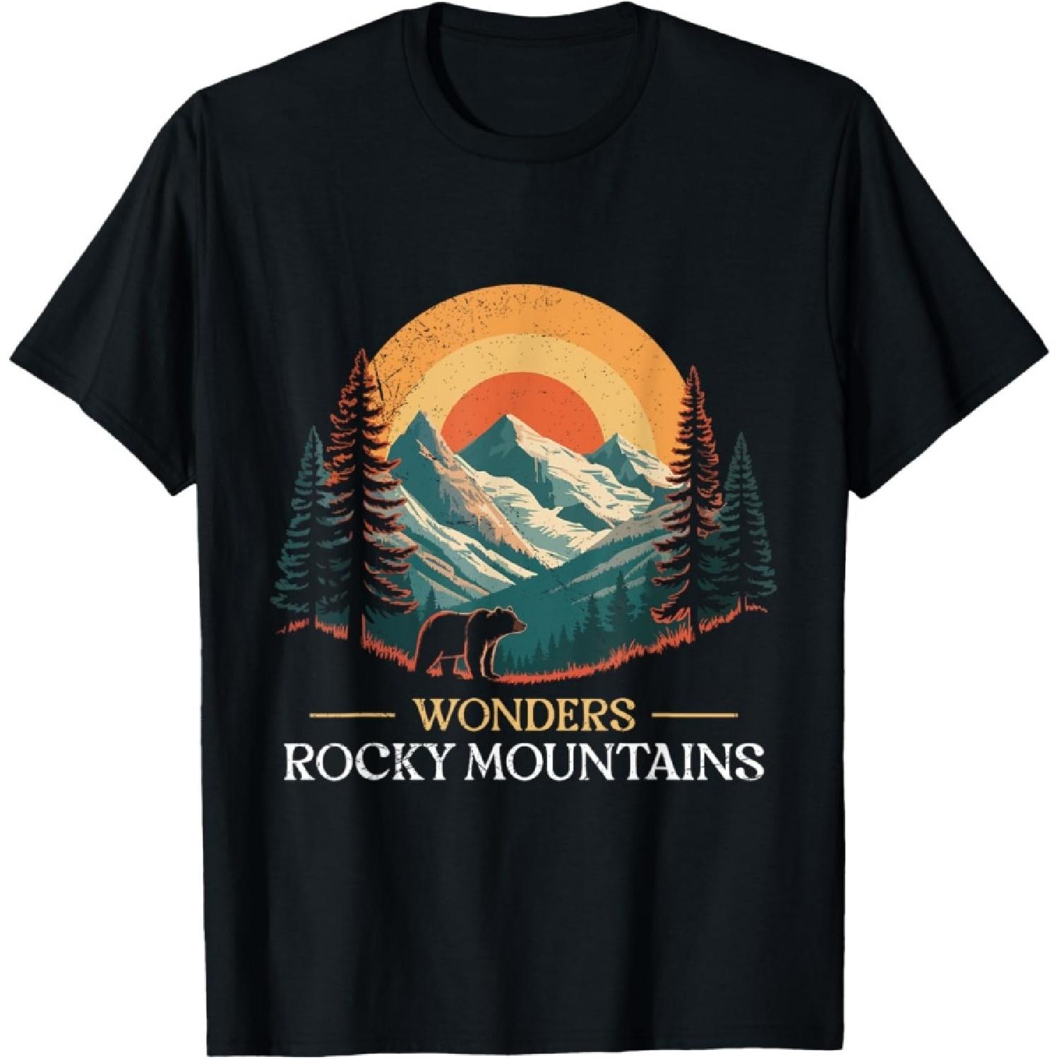 Скалистые горы ROCKY MOUNTAINS WONDERS FUNNY Футболка Национальный парк S