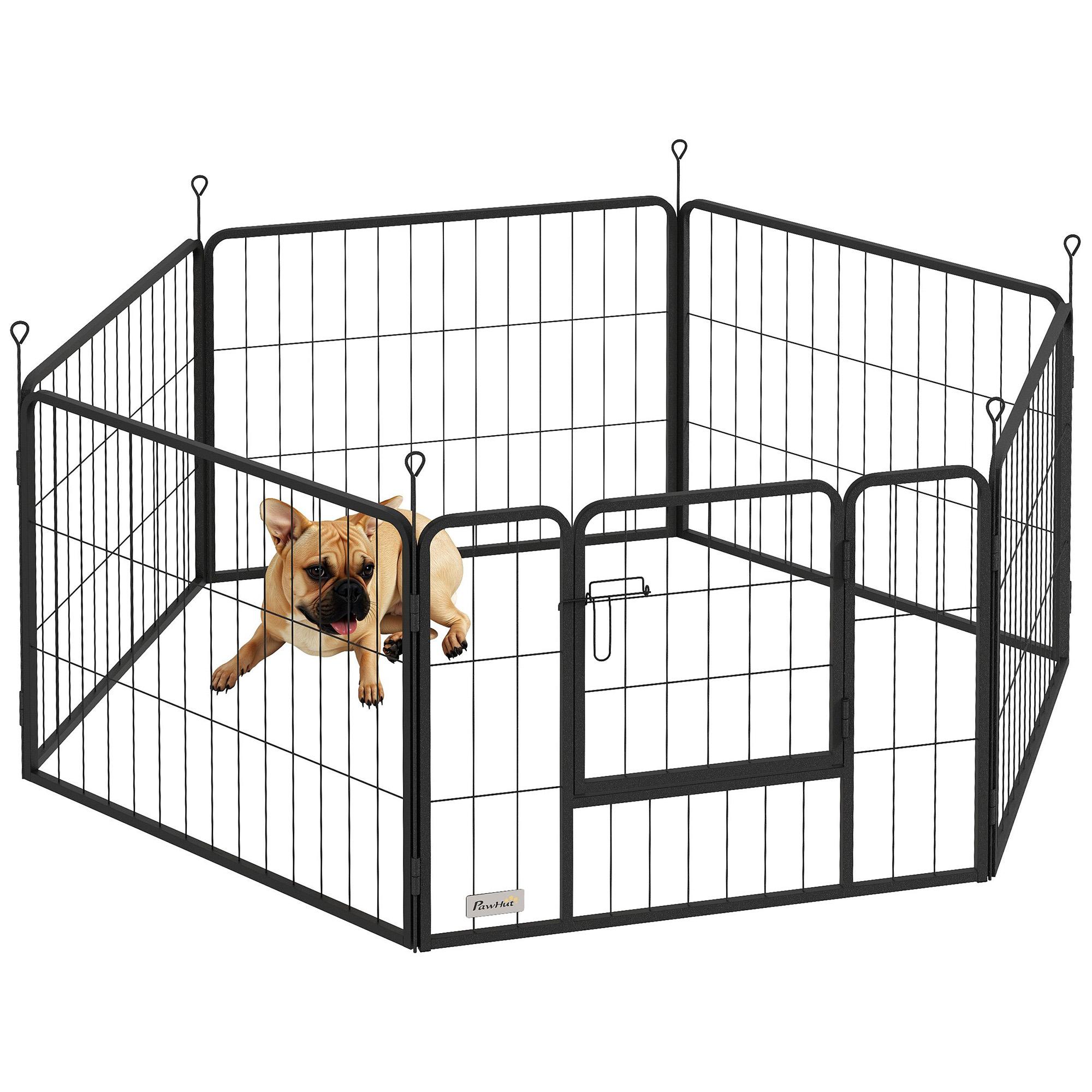 6 Panels Dog Playpen, Portable Detachable