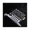 USB 3.2 och Typ C PCI-E expansionskort PCIE till USB-kontroller 6 portar + 2 portar USB-C 3.2 PCI-E kort A