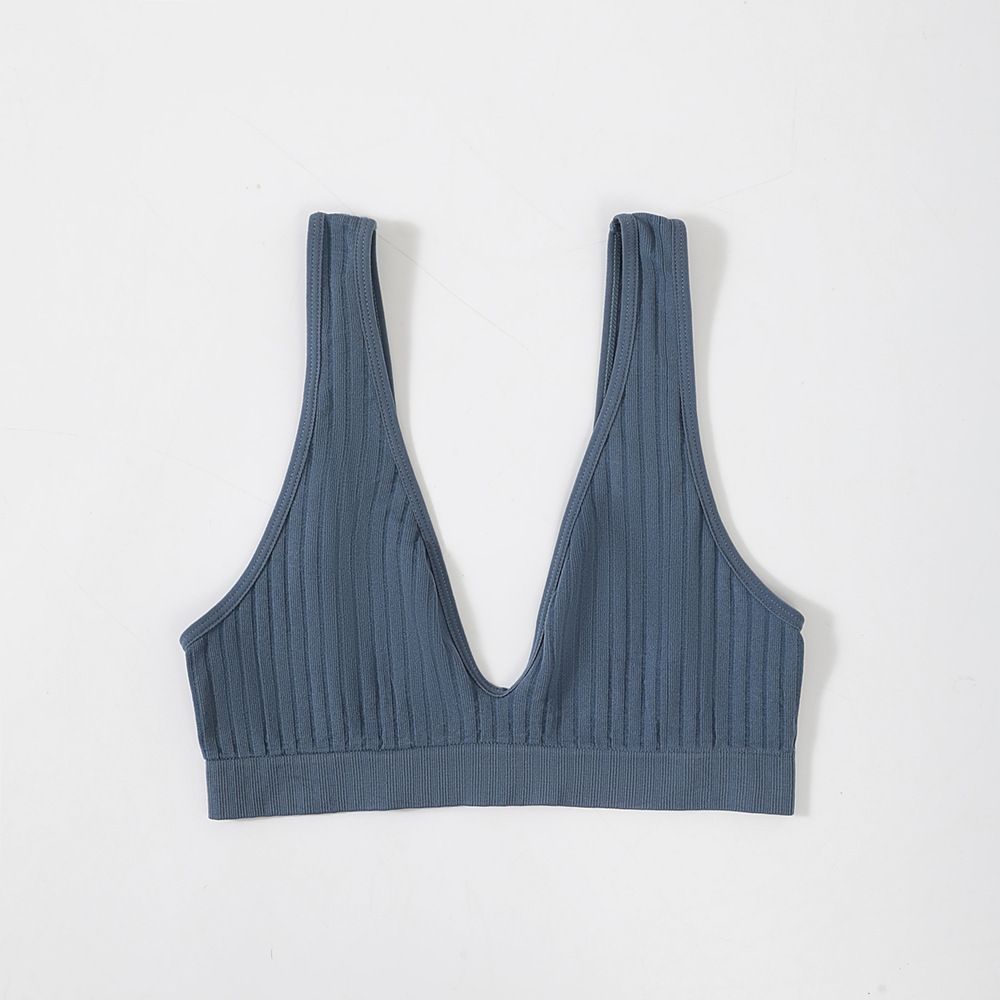 Tiefer V Übergröße BH Camisole Damen Sexy Sport Yoga Bustier Nahtlos Rückenfrei Schlafunterwäsche