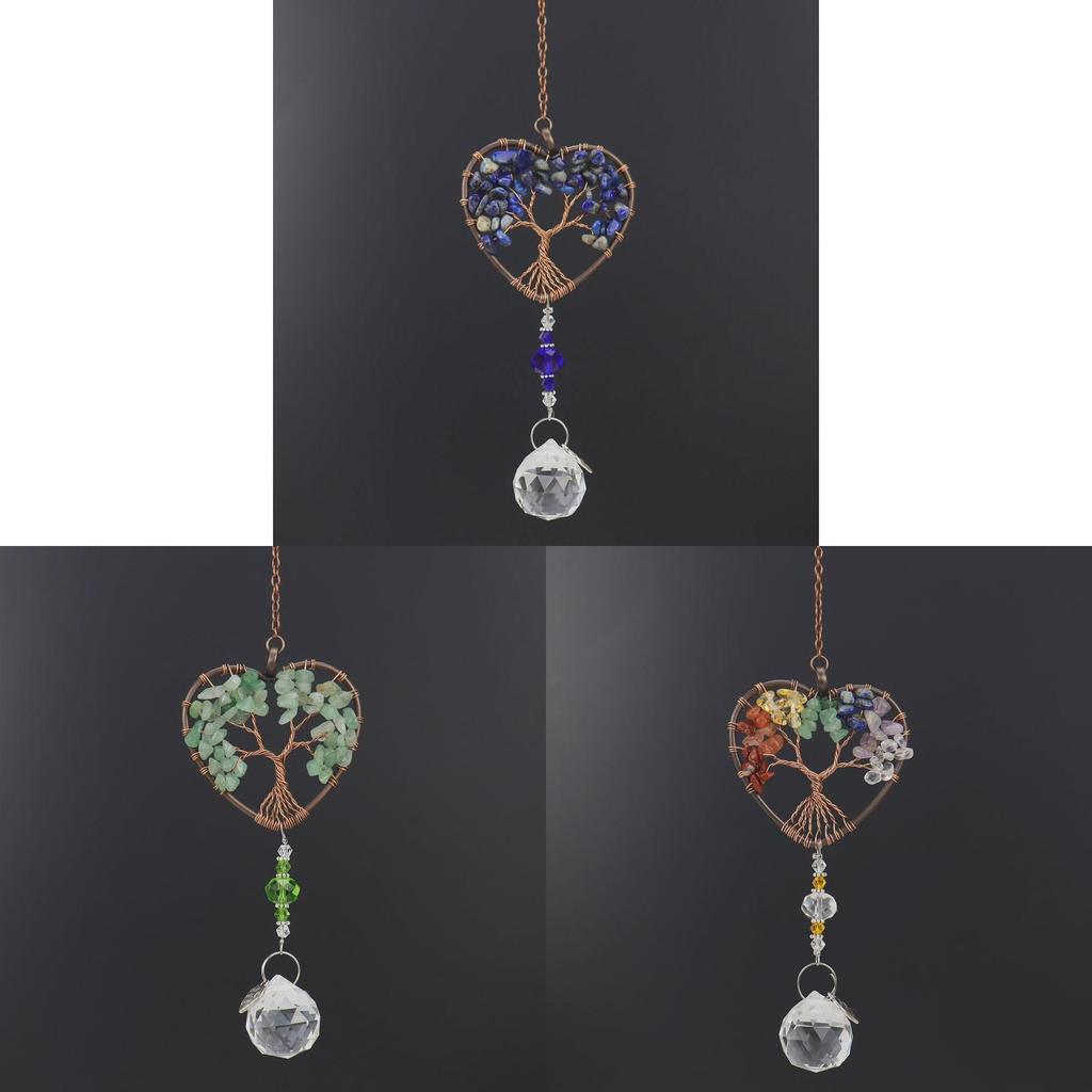 Amethyst Heart Chakra Crystal Tree With Sun Catcher For Christmas Home Decor Gifts