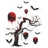 Fun-m189 Halloween Dead Tree Skull Bat Bathroom Toilet Decoration Sticker