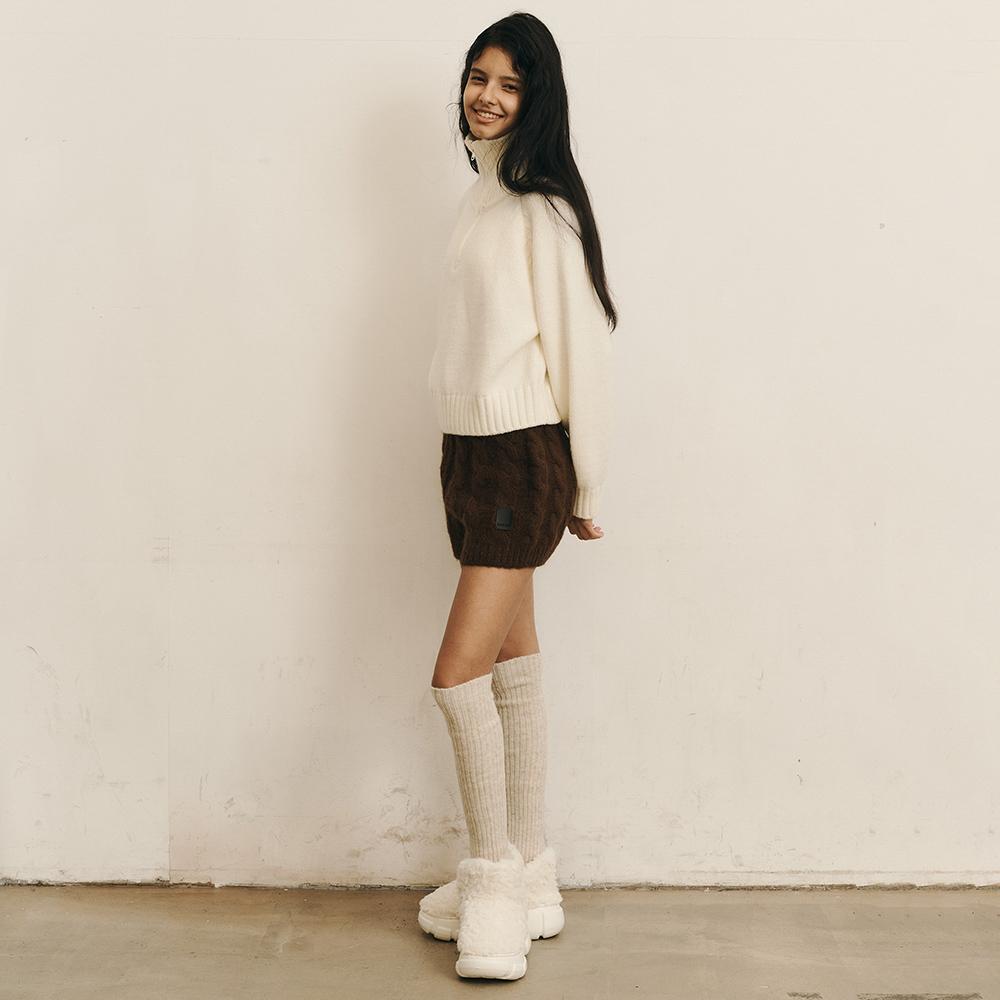 Eiaenlei Ar_Winter Snow Knitted Shorts_Brown