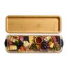 Bamboo Rectangular Cutting Board Tray with Clear Locking Lid Single Compartment Cheese Fruit Nuts Meats Picnics Parties Food Tray
