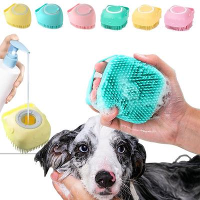 Pet Bath Brush Dog Massage Brush Pet Massage Gloves Cat Hair Removal Brush Pet Supplies Bathing Essential