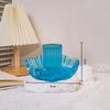 4PCS/Set Creative Coloful Glass Candlestick Lotus Glass Candle Holder Modern Romantic Home Decorative Wedding Dinner Party Decor