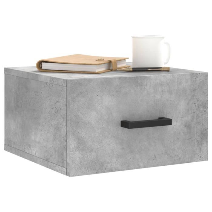 VidaXL Wall-mounted Bedside Tables 2 Pcs Concrete Grey 35x35x20 Cm 829829
