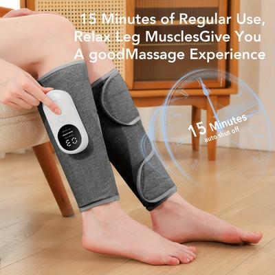Electric Air Compression Leg Massager with Heat Vibration EMS Therapy for Circulation and Pain Relief