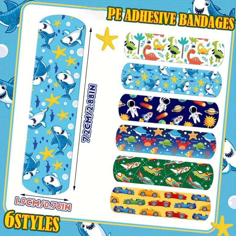 60 Pieces/Set Cartoon Boy Plaster Band Aid Kawaii Wound Patch Finger Skin Dressing Strip Emergency Treatment Adhesive Bandage