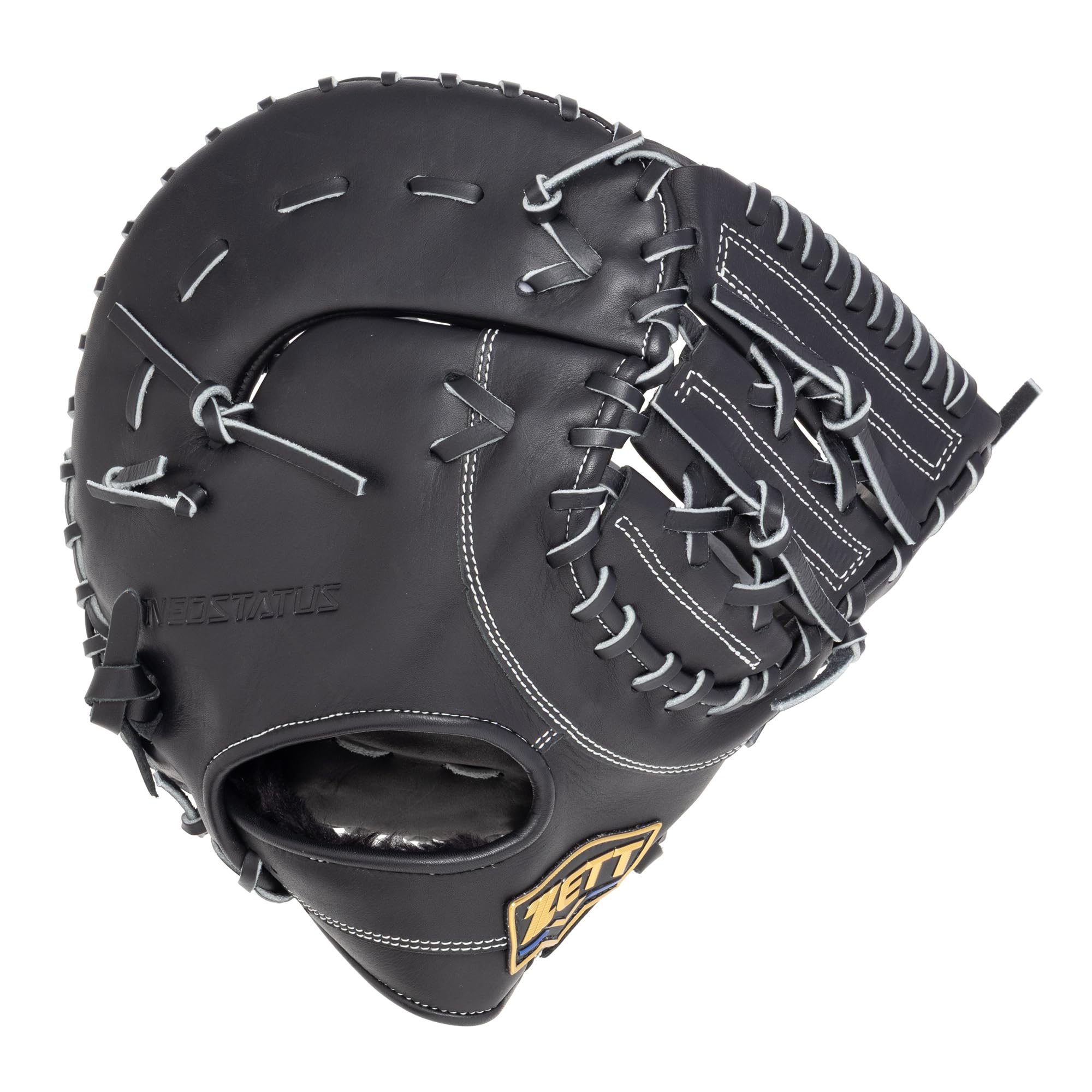 

ZETT Neo Status Soft Baseball First BRF362613 Baseman s Mitt, Right-Handed Throw, Black,