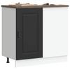 VidaXL Armoire de cuisine Kalmar noir bois d'ingénierie, meuble d'évier, meuble de cuisine avec tiroir, meuble de cuisine 854319