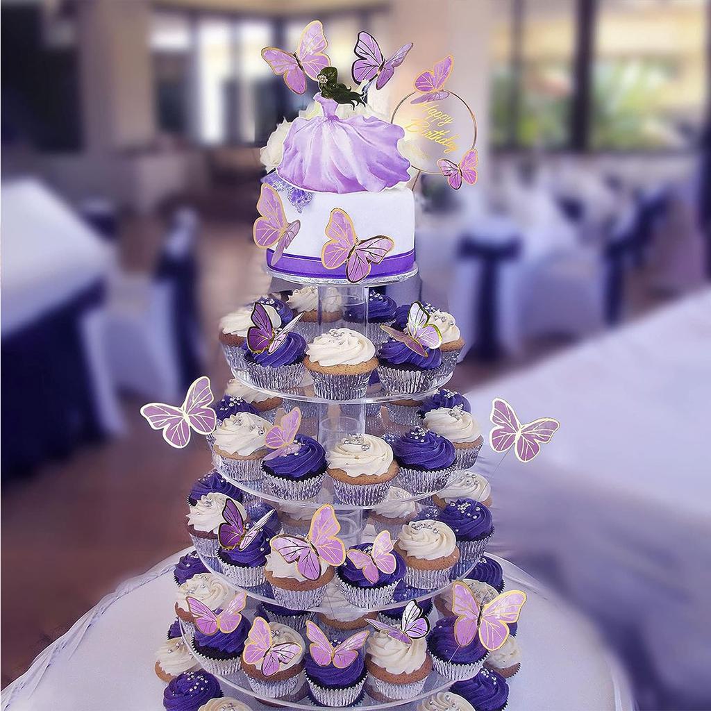 57 Butterfly Happy Birthday Cake Decorative Supplies for Festivals and Parties
