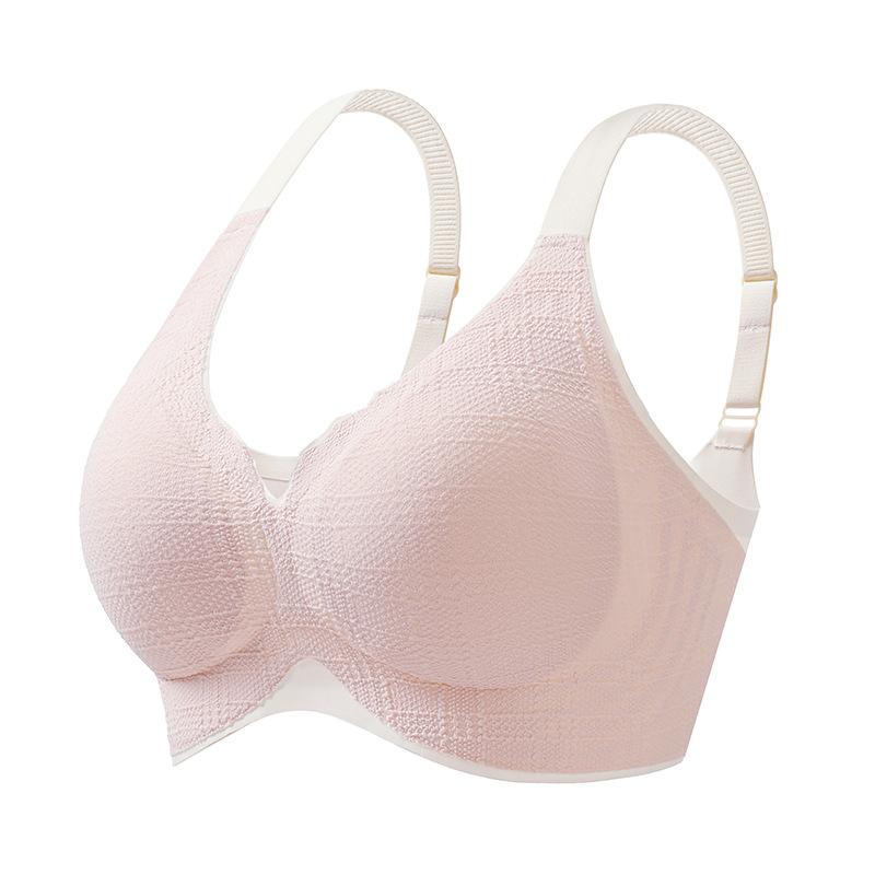 

мода Бесследное лето тонкие беременные женщины большой размер нижнего белья женщины собираются без стального кольца, чтобы закрыть грудь анти-бюстгальтер 75B