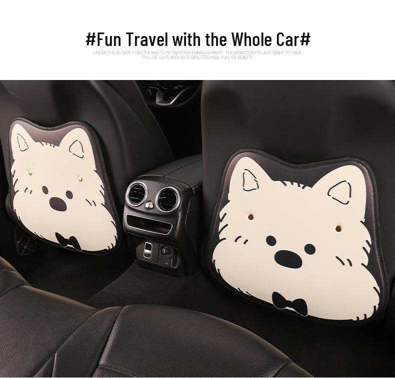 West Highland Cartoon Ladies Car Seat Cushion for Volkswagen Golf, Sagitar, Tayron, and T-Roc - All Seasons.