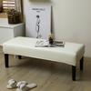 Waterproof PU Leather Dining Bench Cover Removable Stretchable Washable Seat Protector for Kitchen Restaurant
