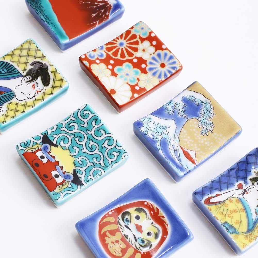 Made In Kutani a Traditional Hokuriku Features Overglaze Magnetic and Perfect for Kitchen Everyday and Chopstick Stylish and This Piece Makes a Great