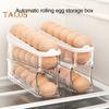 Stojan na vejce do lednice Velká kapacita Průhledný design Vícevrstvý Automatické rolování Organizér na vejce do lednice