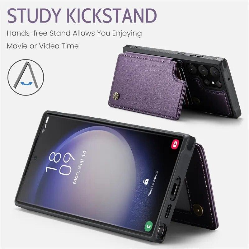 Retro Flip Leather Phone Case for Samsung Galaxy S23 S22 S21 Plus S20 FE Note 20 Ultra Wallet Card Holder Back Protection Cover