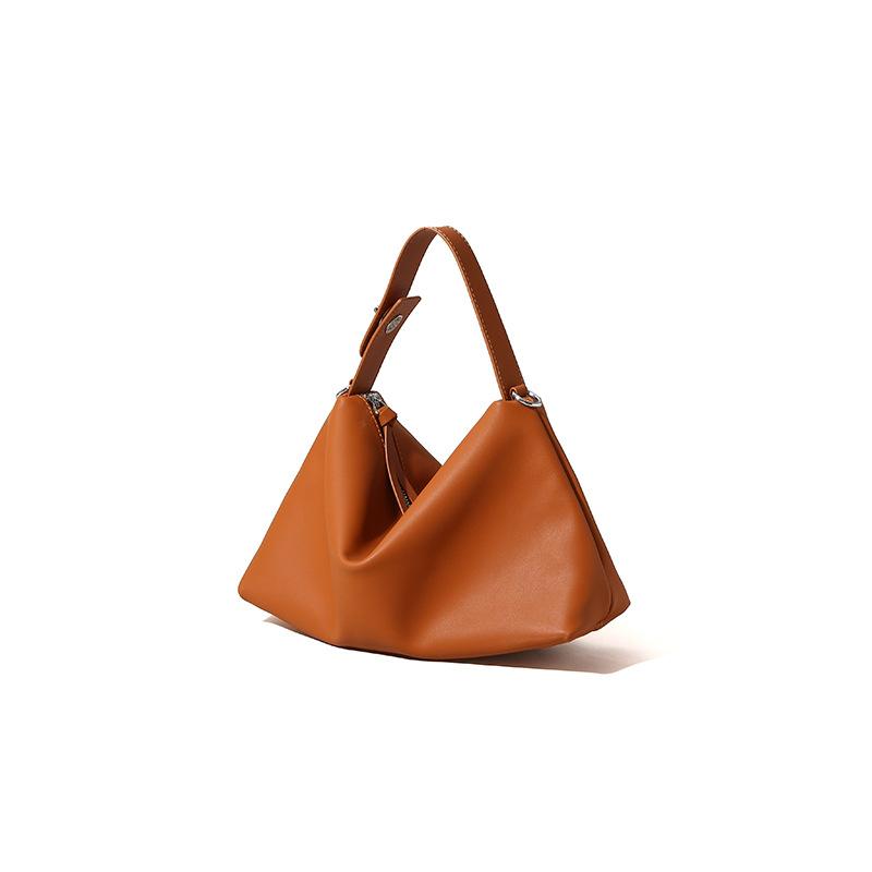 Single-shoulder Bag Large-capacity Genuine Leather Cosmetic Bag Minimalist Style Texture Handbag
