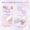 Butterfly Balloon Wreath Set Purple Butterfly Aluminum Film Balloon Macaron Color Series Used for Party and Birthday Dress Up