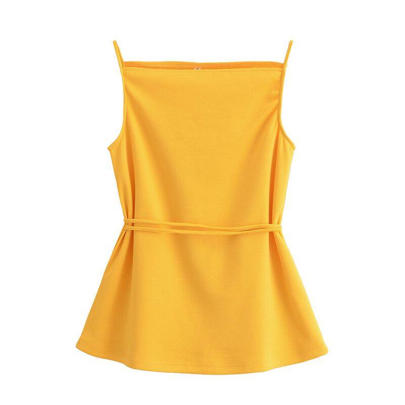 Fashion Style 2024 Autumn New Women's Clothing Waistband Long Plaid Sleeveless Soft Vest Pants 3644627