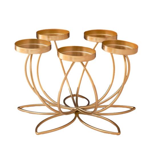 1/3/4/5-Candle Iron Candle Holder Decorative Tabletop Candlestick Holder Stand for Wedding Event Mantel Kitchen Dining Table Decor