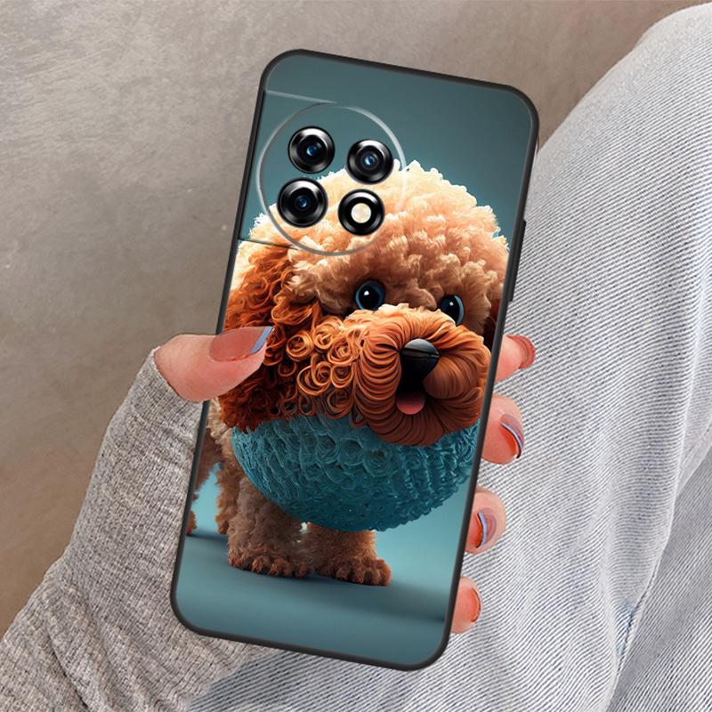 

Poodle Dog Cover For OnePlus 13R 13 12 12R 11 10 Pro 8T 10T OnePlus Nord 4 CE 2 3 Lite N10 N20 N30 Case OnePlus 10R
