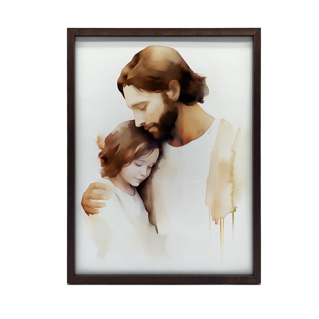 Jesu Omsorg Jesu Omsorg, 30X40 Cm, Svart Aluminiumram, Matt Papper 230 Gsm