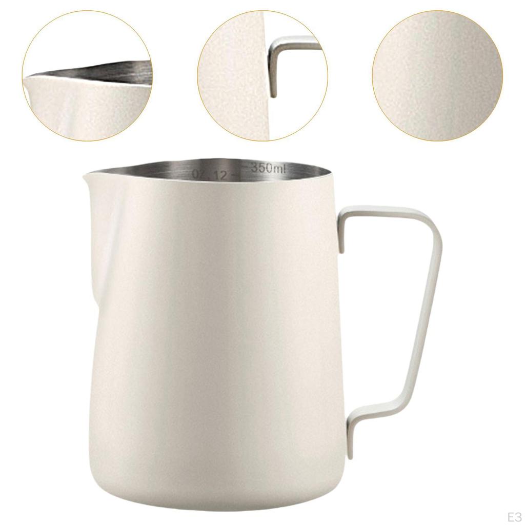 12/350ml Milk Frothing Pitcher Espresso Coffee Steaming Decorative Art Pen Stainless Steel