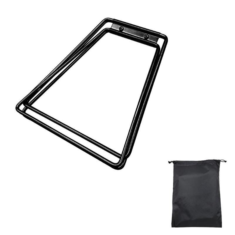 

Camping Foldable Metal Stand Portable Metal Luggage Rack Ice Box Holder Coolers Stand for Outdoor Picnics Fishing 1 чорний