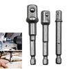 3/8Pcs Socket Adapter Drill BIts Set Hex Shank 1/4 3/8 1/2 Inch Impact Driver Tool