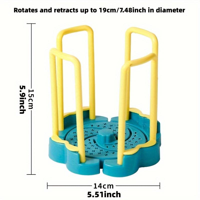Retractable Desktop Bowl Holder Kitchen Organizer Plastic Drain Water Cup Shelf Cabinet Dishes Storage Rack Plate Storage Tool