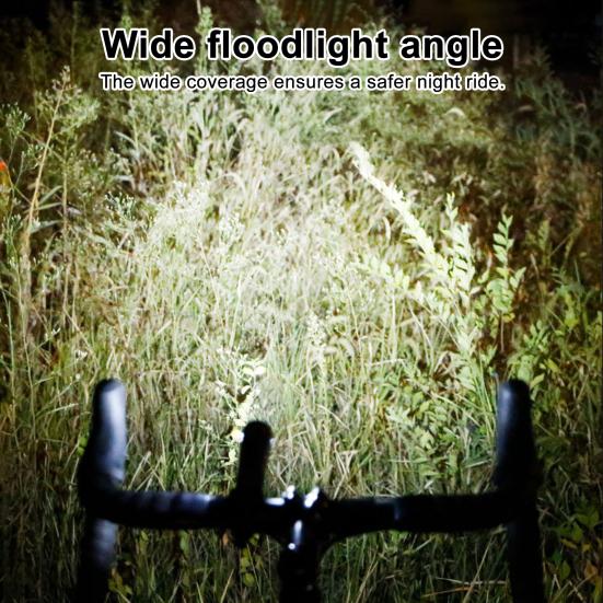 2 st Cykelljus Fram och Bak Set USB Uppladdningsbar Cykellampa med Enknappskontroll Flerläges Ljusstark LED Strålkastare Bakljus Set
