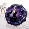 1pc Stained Glass Cats Automatic Umbrella - 8-Rib Foldable Design, Outdoor Adventures, and Family Celebrations yy250829097