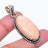 Natural Orange Aventurine Gemstone 925 Sterling Silver Pendant 1.81" AP-14952