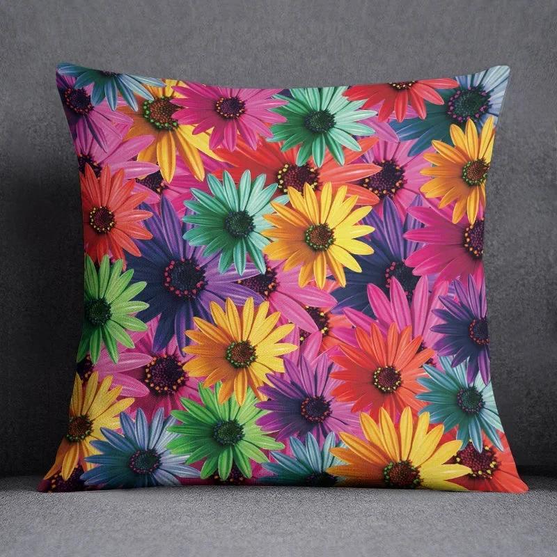 Color Ins Abstract Pillowcase Sofa Cushion Living Room Bedroom Square Pillow Cover Home Fabric Decoration