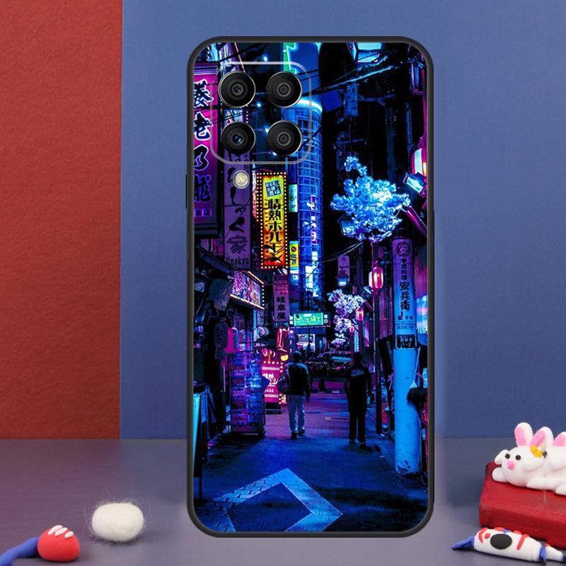 Japanese Night City Aesthetic Case For Samsung Galaxy M13 M53 M06 M16 M31 M11 M35 M55 M15 M56 M36 M12 M32 M52 M14 M34 M54