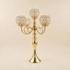 Candelabra with Crystal Beads Toned Centerpiece Electroplated Candle Holder Five