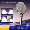 High Quality 15CM Large Panel Bath Shower Head High Flow Detachable Pressurized Shower Head 4 Modes Shower Replacement Universal