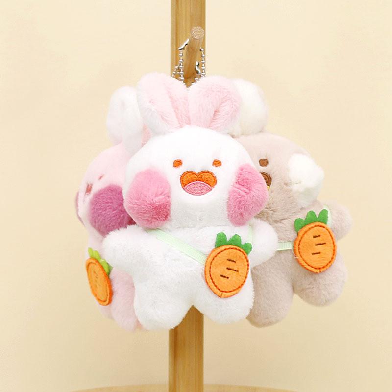 Adorable Plush Bunny Keychain Soft Stuffed Rabbit For Handbags And Backpacks
