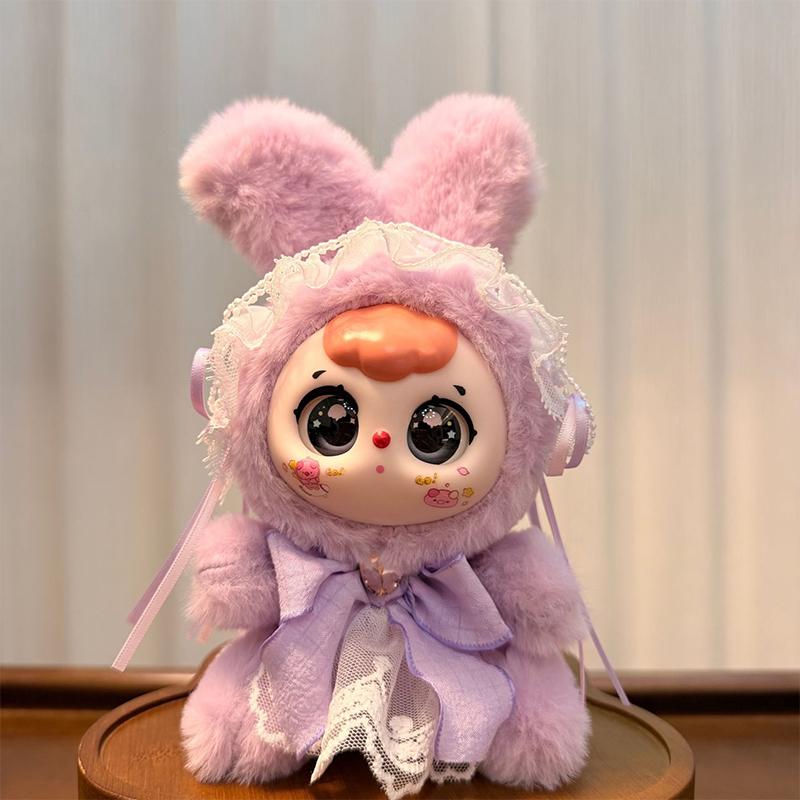 Cute Plush Little Rabbit Treasure Vinyl Doll Pendant Keychain Backpack Hangings Ornaments Gifts