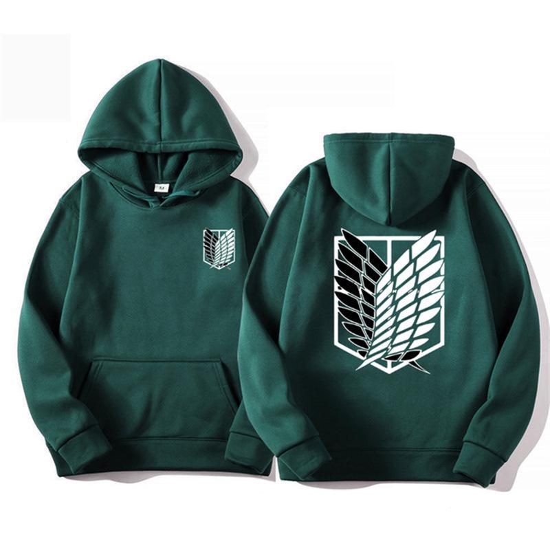 2024 Attack on Titan Wings of Freedom Hoodie - Mikasa & Eren Design, Trendy Spring & Autumn Wear
