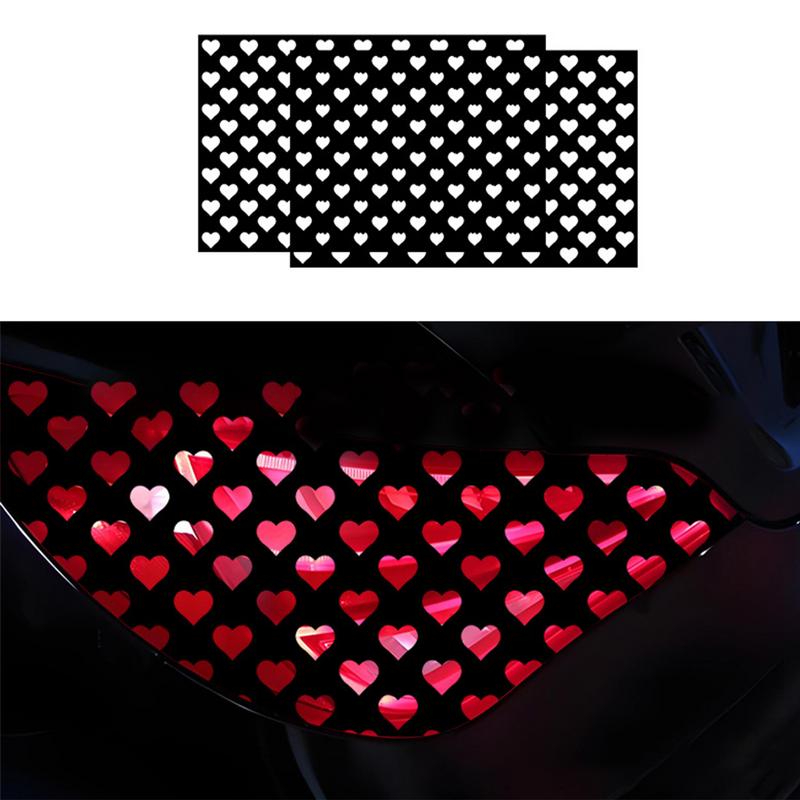 Car Tail Light Stickers Car Heart Shaped Stickers 18.9in X 11.8in Headlight Tint Self-Adhesive Color Sticker Decal Sticker Tail