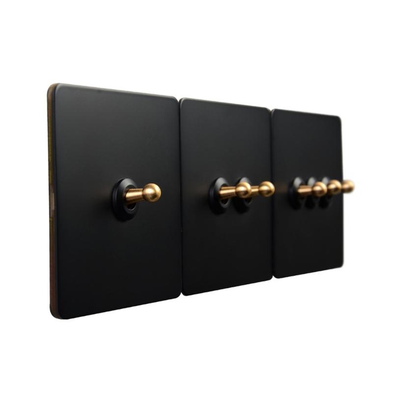 Industrial Style Toggle Switches Panel 86 Type Fireproof Construction Wall Switches for Hotel Factory Setting Use