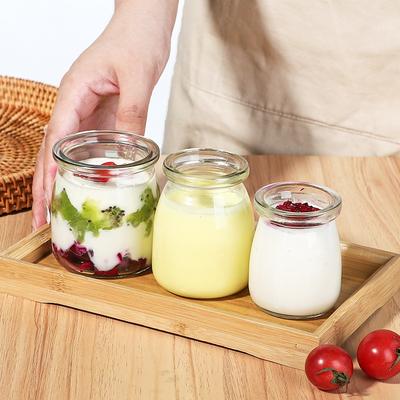 Domowe Pieczenie z Pokrywką Szklana Butelka na Pudding Butelka na Galaretkę Kubek na Mus Domowa Galaretka Butelka na Mleko Jogurt Przenośny Kubek na Sok Naczynia do Napojów