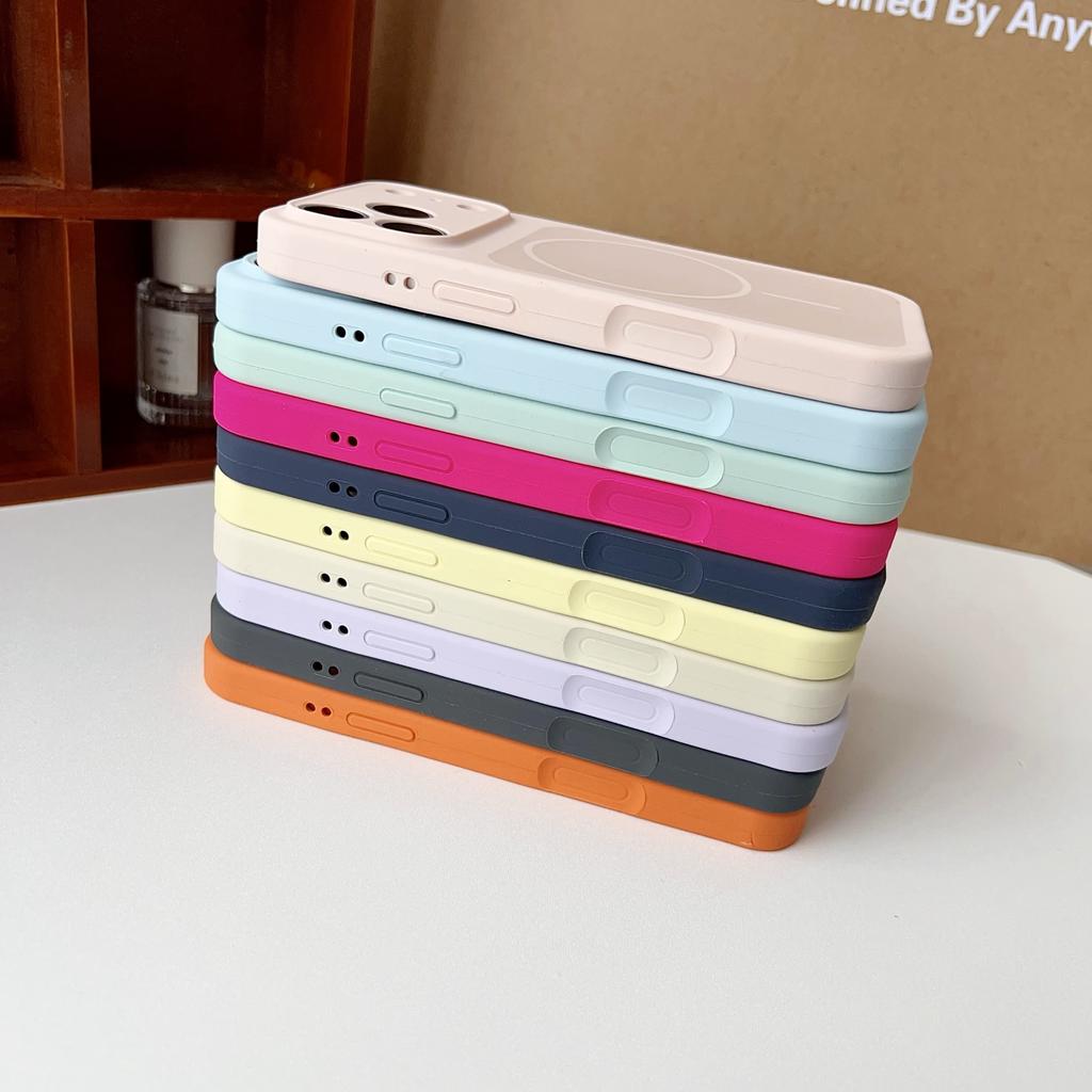 Official  Silicone Dual Color Magnetic Phone Case for IPhone 17 Pro Max 17pro for Magsafe Wireless Charge Soft Cover